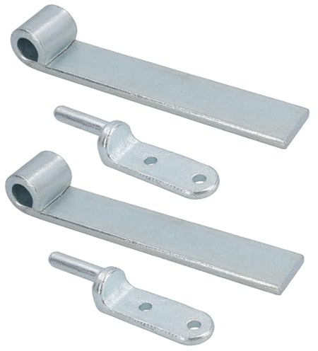 AB Tools Bisagra recta HD para portón trasero de 160 mm de largo + perno de 12,5 mm, 2 unidades