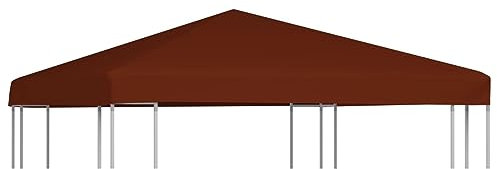 Iiaky Pavillondach 310 g/m² 3x3 m Terrakotta Pavillon Wasserdicht Stabil Winterfest Ersatzdach Pavillon