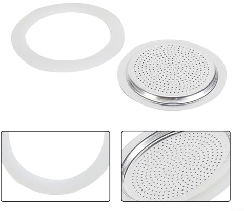 Lastdaytime Silikon-Dichtung für Ring, Ersatz-Unterlegscheibe und Filter, Ersatz-Silikon-Dichtung (besser als Gummi), Dichtung für Ringe, Kaffee-Mokka-Herd, Topf (3 Tassen + Sieb)