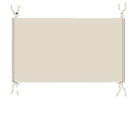 GIJMZY Ersatzdach für Gartenpavillon 6,5 x 16,5 ft Polyester Regenschutz Einziehbarer Pergola-Überdachungsschirm Ersatz-Stoffbezug ohne Rahmen(Beige Color)