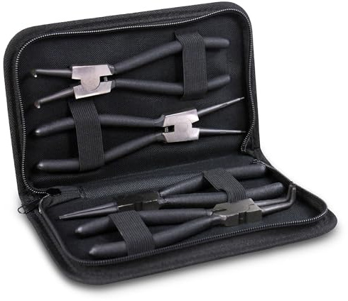 ENVA MADE FOR QUALITY Sprengringzangen Satz 4TLG. 175 mm Seegering Zangen Set für Innen- und