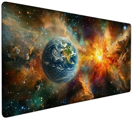 Gaming Tapis de Souris XXL 700 x 400 x 3 mm Grand Tapis de Souris Bleu Mouse Pad Voie Lactée Tapis Souris Surface Lisse et Base en Caoutchouc Anti-dérapant, Decoration Chambre Fille Gifts Z-446