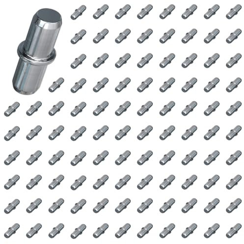 100 Stück Regalbodenträger, Bodenträger 5mm, Einlegeboden Halter und Regalbrett Halterung für Möbel, Schränke, Bücherregale, Regale