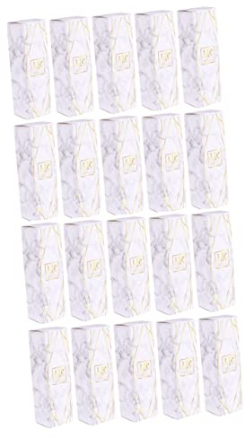 Healvian 50pcs Lip Balm Holder Lipstick Case Marble Print Empty Box Sturdy Paper Makeup Packaging Oil Bottle Container