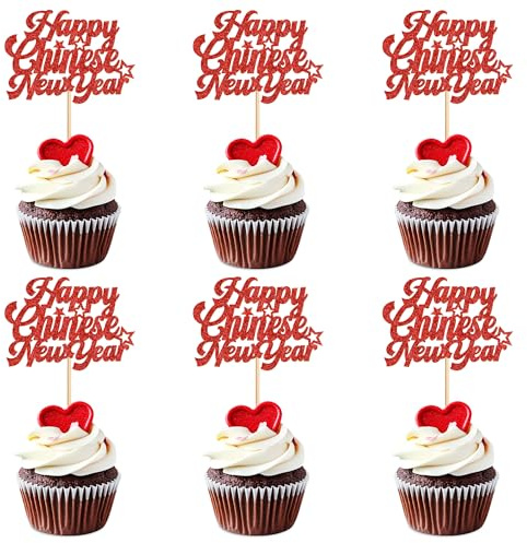 Blumomon Cupcake-Topper 2025, Schlangenjahr, Cupcake-Topper, Picks, 2025, Feier, Party-Dekoration, Silvester, Urlaub, Dekoration, Glitzer, Party-Zubehör, 24 Stück