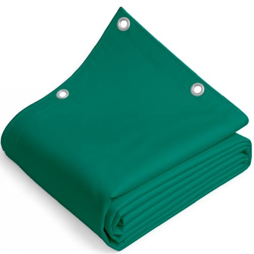 Telomeriti Telone in PVC 650g/m², con Occhielli in Alluminio, Rinforzato, per Camion, Impermeabile, Copritutto da Esterno, Vari Colori, Made in Italy (Verde Chiaro, 2,5X2 Metri (5 MQ))