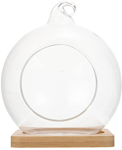 YARNOW 1Stk Ökologische Mikrolandschaftsflasche im Freien hängender pflanzer für den Innenbereich wohnzimmerdeko zimmerpflanzen Terrarium-Glasflasche Terrarium selber Machen hölzern