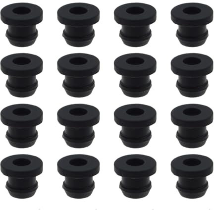 Bocchetta in gomma per supporti pentole, 16 pezzi, con aste da 5 mm, per accessori per camper di ricambio, passacavo in gomma per piedini in gomma, durevole e resistente al calore