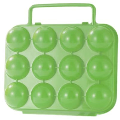 Sharplace Huevera portátil para Acampar, Caja de Almacenamiento de 12 Rejillas, contenedor para Huevos, Ideal para Acampar, Verde