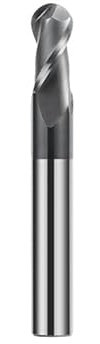 Fraise à bout sphérique en carbure de tungstène Chowmaster HRC70, 2 cannelures, 1/5 pièces, for fraise CNC en acier inoxydable(1PCS,R8x32x16Dx100L)