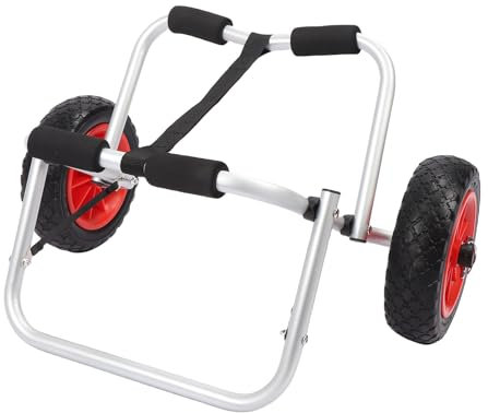 Jiawu Chariot de Kayak, capacité de Charge de 200 LB, Chariot de Chariot de canoë Détachable Robuste avec Pneus Solides de 10 Pouces pour Transport Facile, Transport de Chariot de