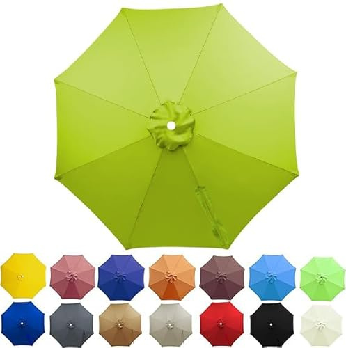 SANTUO Sonnenschirm Ersatzbezug 2.5m/2.7m/3m/3.5m/4m 6/8 Streben, UV-Schutz Ampelschirm Bezug, Wasserdicht Schirmbezug Sonnenschirm Ersatzteile für Balkon, Garten, Pool und Strand