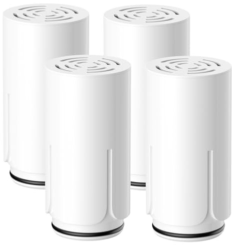 Juego de 4 filtros de agua para filtro de grifo Philips AWP305/10 X-Guard - Cartucho filtrante para AWP305/10
