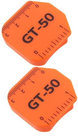 DOITOOL 2 Piezas Herramientas de asistencia de costura herramienta de acolchado calibre poligonal calibre hemmer de acolchado accesorios de coser hemmer accesorios de costura AbS Naranja