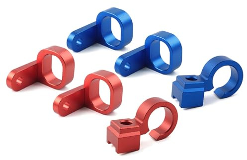 Vuzmode Collier de serrage for tuyau de frein avant et arrière de moto, 2 pièces, for Suzuki, DRZ400SM 2005-2022 RMX450Z 2010-2011 Collier de serrage de flexible de frein(Rot)