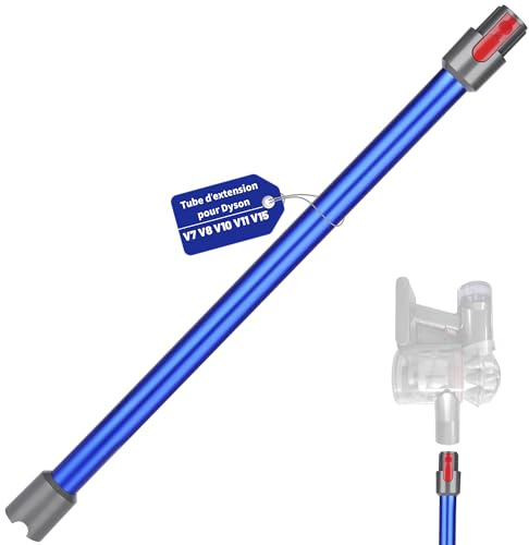 Tube Extension pour Dyson V7 V8 V10 V11 V15, Tube d’Extension Rigide avec Dégagement Rapide, Manche pour Dyson Accessoire & Pièce Détachée 72 cm (Bleu)