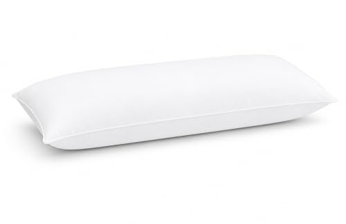 Bolster Pillow Hollowfibre Filled Body Pillow Pack of 1, Full Body Pillow, Soft Hollowfiber Filling, Long Pregnancy Pillow for Maternity Support and Side Sleeper (White) (3ft (19x 36))