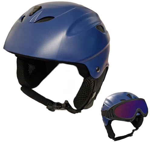 Awe ABS Kids/Junior Ski/Snowboard Helmet Matt Blue 52-55cm - Goggle Compatible