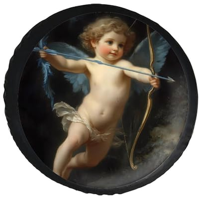 Amor-Motiv, Liebesgott, Mythologie, universelle wasserdichte Reserveradabdeckung, Reifenschutz für Wohnwagen und Wohnmobile