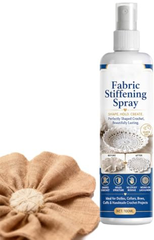 Styvningsmedel Spray tyg | Långvarig snabbtorkande och verkan 100 ml | Styvningsspray | för spets, denim, bomull, linne, kreativ fritid, hattar, soffor, dockor,