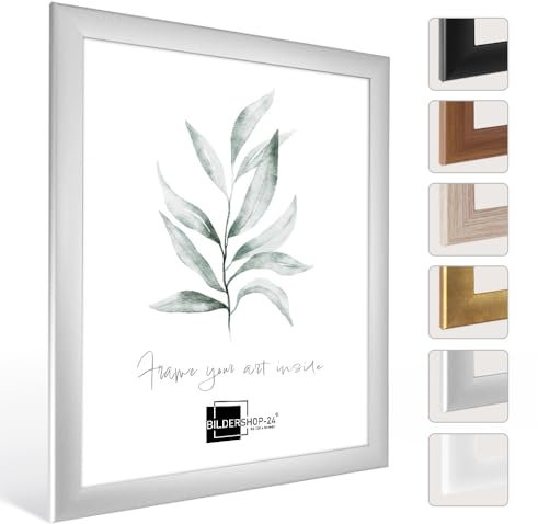 Cornice portafoto Valencia, Profilo 37 mm 15 x 15 cm in alluminio levigato