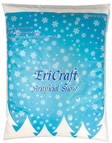 EriCraft Artificial Snow,8 Liters, 9.2 oz, Plastic Snow for Decoration and Handcraft