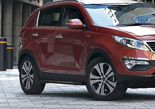 J&J AUTOMOTIVE | Básico Black Rival estribos de umbral con Abe apto para Sportage SL 2010-2015 OEM, 1 juego de estribos (L+R), color negro