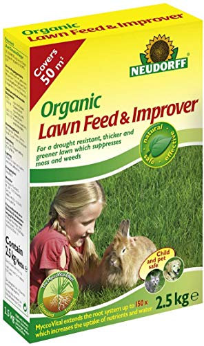 Neudorff 3 x Organic Lawn Feed and Improver 2.5Kg