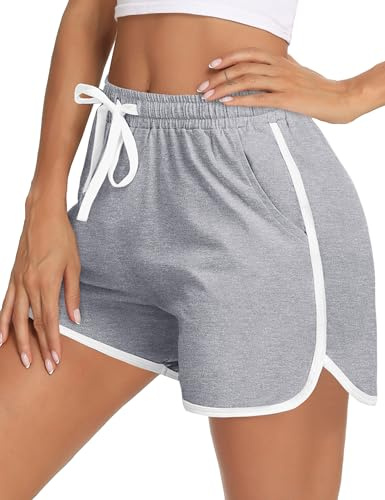 Aseniza Damen Sport Shorts Kurze Sporthose Jogginghose Sommer Sportshorts Running Gym Fitness Shorts 1/2er Pack