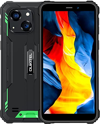 OUKITEL Android 12 Outdoor Handy Ohne Vertrag WP20 PRO, 20MP Zweifachkamera IP68 IP69K Robust Smartphone, Octa Core 4GB 64GB, 6300mAh Akku, 5,93'' HD+, Dual SIM, Gesichts Entsperrung, GPS NFC Grün