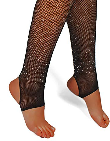 LUCKELF Collant sexy con cucitura posteriore scintillante strass calze a rete per le donne