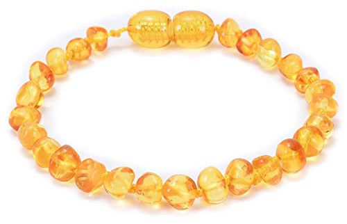 Armbänder für Herren, Armband Herren Perlen Gelb Bernstein Elastische Glatte Natursteinperlen Perlenarmbänder Geschenke für Beste Freundin 15cm