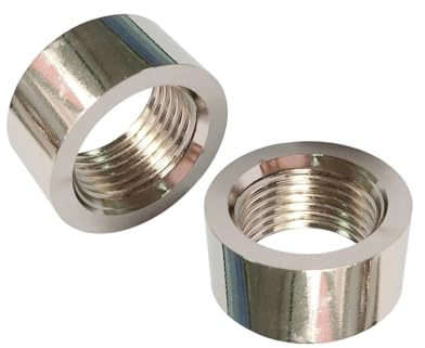 CGEAMDY 2 Pieces M18x1.5 Oxygen Sensor Nut Bung, Direct Replacement for Old or Damaged Accessory