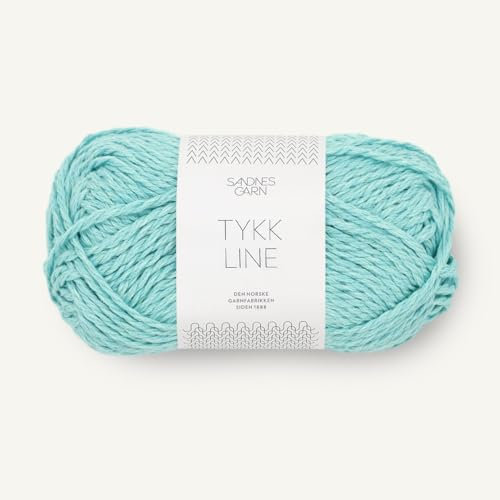 SANDNES GARN Tykk Line - Farbe: Blå Turkis (7213) - 50 g/ca. 60 m Wolle