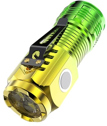 Lampe de poche LED Compact LE1000 extrêmement lumineuse Mini lampe de poche zoomable alimentée par batterie Lampe de poche portable étanche Camping Randonnée Lumières à main d'urgence (vert)