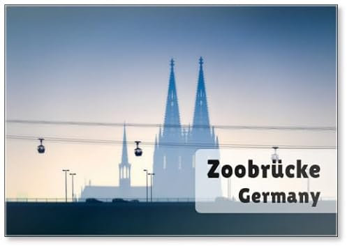 Zoobrücke Mit Seilbahn Und Kölner Dom, Kühlschrankmagnet
