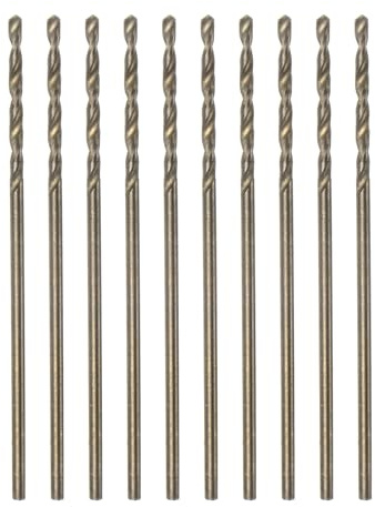 QUARKZMAN 10 Stück Metallbohrer 1 mm M35 HSS Cobalt Spiralbohrer Werkzeug | für Edelstahl, Kupfer, Holz, Kunststoff und andere harte Materialien