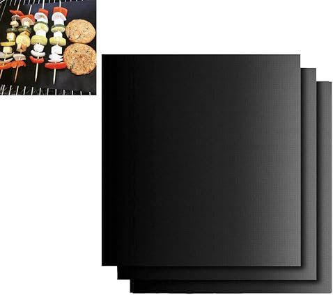 3-Pack Large Oven Liner, Barbecue Pad, Reusable Non-Stick, Universal Oven Liner for Fan Assisted Oven Bottom, Electric BBQ Gas Charcoal Grill