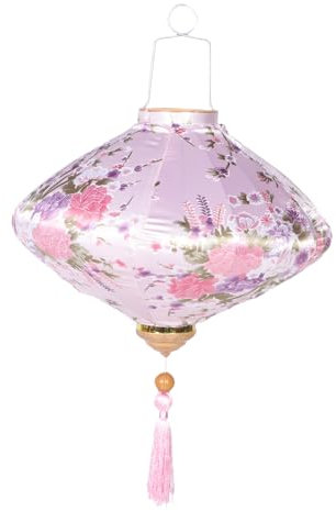 ANDRESLAD Laterne Ornament Vietnam-Ballon glückliche hängende Verzierung Diwali hängende Partylampen Jahrgang Strass lanpshade Hoi groß hochstihl Festliche Dekoration Handgefertigt die Seide