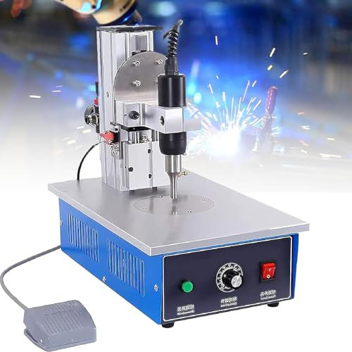 vanenferse Soldadora Ultrasónica Portátil por Puntos para Tejidos De Nailon, Máquina De Soldar con Control Electrónico De Pedal para Remachar Y Soldar por Puntos Tejidos No Tejidos, Tejidos De Nailon
