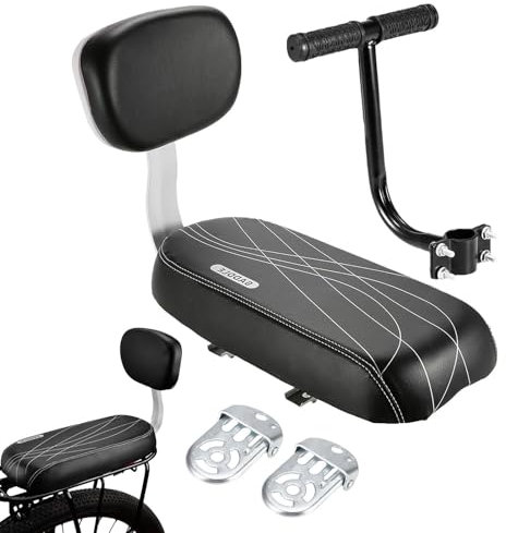 Fahrradsitz mit Heckmontage - Kinderfahrradsitz mit Heckmontage | Fahrradsitz hinten montiert | Fahrradsitz für Kinder | Großer Fahrradsitz