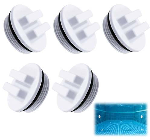 Mewflew Juego de tapones de invierno para piscina, ajuste universal para skimmer y boquillas de retorno, tapas duraderas de invierno para cerrar piscinas para los meses de invierno (5 unidades)