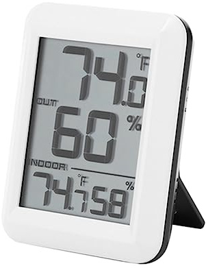 Happyyami Kabelloses Thermometer Hygrometer Für Innen Und Außen Temperatur Und Luftfeuchtigkeitsmessung Für Zuhause Büro Gewächshaus FT0423 Ohne Batterie