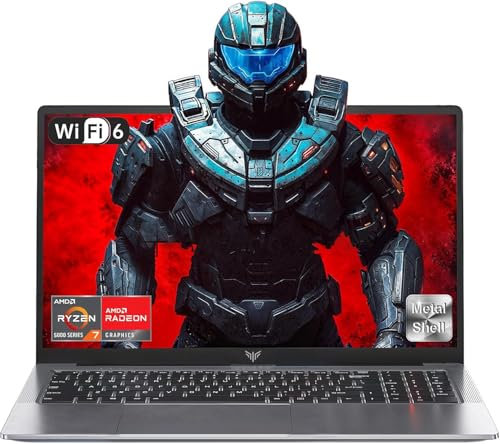ACEMAGIC Gaming PC Portatile,Ryzen 7 5700U,Fino a 4,3 GHz,Tastiera Retroilluminata,16,1 Full HD Laptop,RAM 16GB NVME SSD 512GB,Radeon RX Vega 8 Graphics,WiFi 6,HDMI,Grigio,Batteria da 53 W