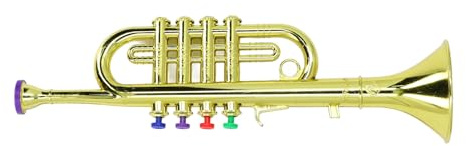 Generic Tromba di Sassofono, 3 tonalità per Sassofono per Bambini Suonando Strumenti Musicali Realistici per Bambini (GOLD)