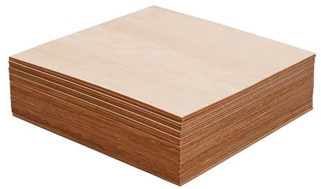 30 pannelli in legno di tiglio, pannelli in legno quadrati, 30 x 30 cm, spessore 3 mm, per modellismo, fai da te