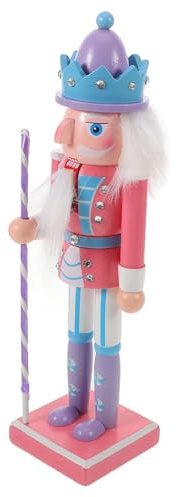 TOBBOMEY Adorno Colgante Cascanueces Madera Soldado Rosa Decoración Árbol Navidad Festiva para Hogar y Fiestas