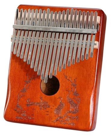 Anfänger-Kalimba 21-Tasten-Daumenklavier Kalimba Professionelle Stimmung Tragbare Mini-Marimba Für Anfänger(21keys boat retro)