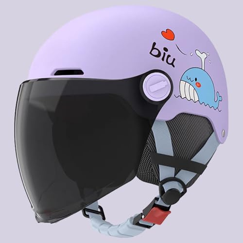 Casque moto demi-jet pour enfants avec visière solaire, homologué ECE 22.06, pour garçons et filles de 3 à 12 ans. 1,48~55cm