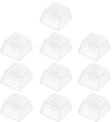 IWOWHERO Cubiertas Transparentes para Teclado Mecánico, Juego de 10 Piezas R4, Tapa de Tecla Translúcida Resistente, Compatibles Teclados Gaming Computadora, Accesorio Portátil y Duradero